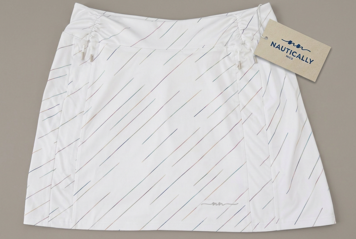 White skort with the hang tag styled to match your black skort example